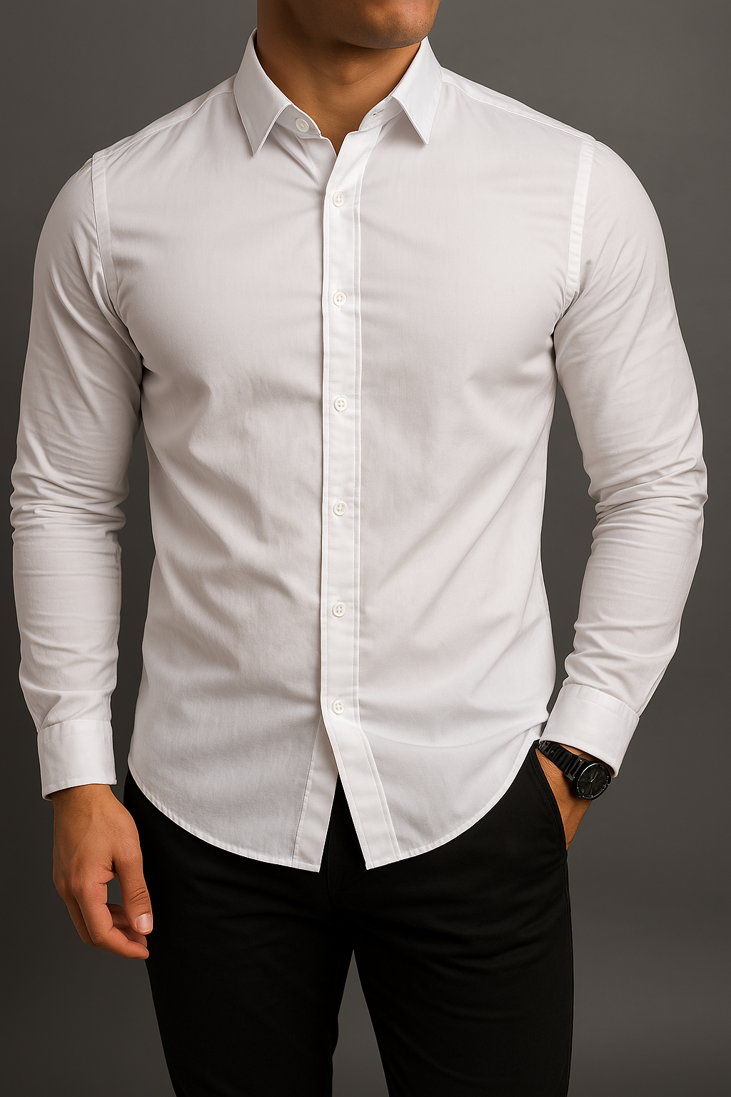Camisa Manga Larga Slim Fit Strech - Imagen 6