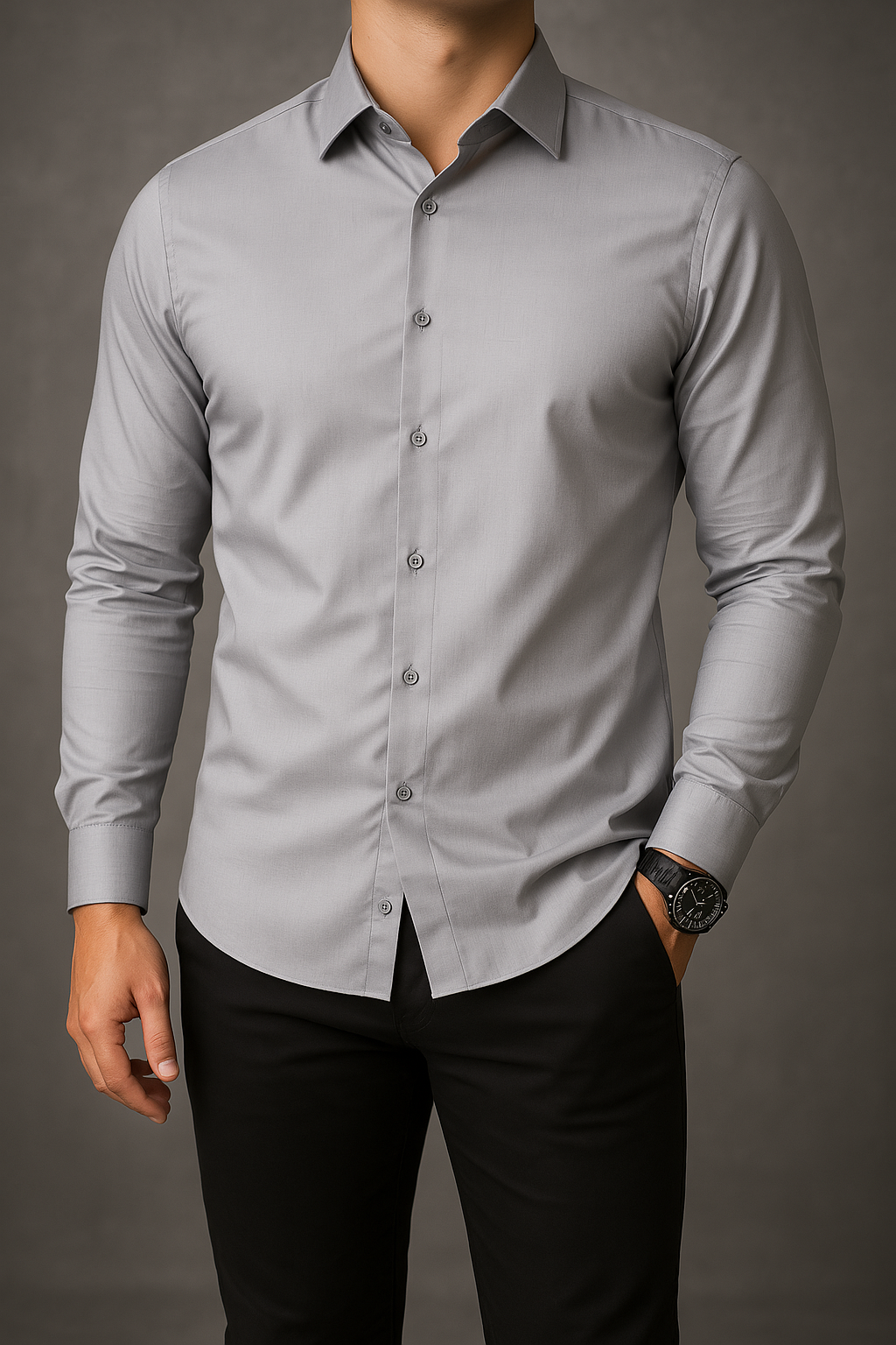 Camisa Manga Larga Slim Fit Strech - Imagen 5