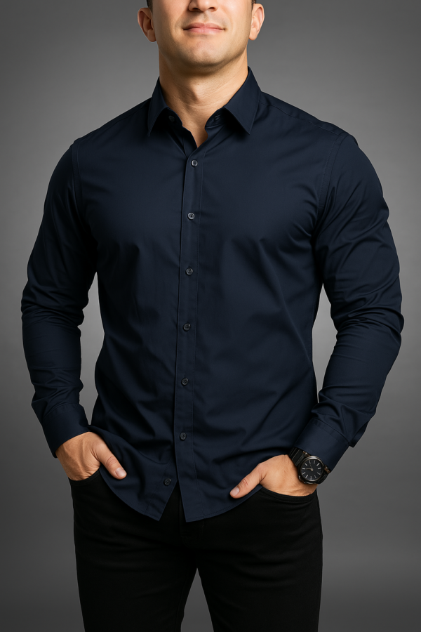 Camisa Manga Larga Slim Fit Strech - Imagen 4