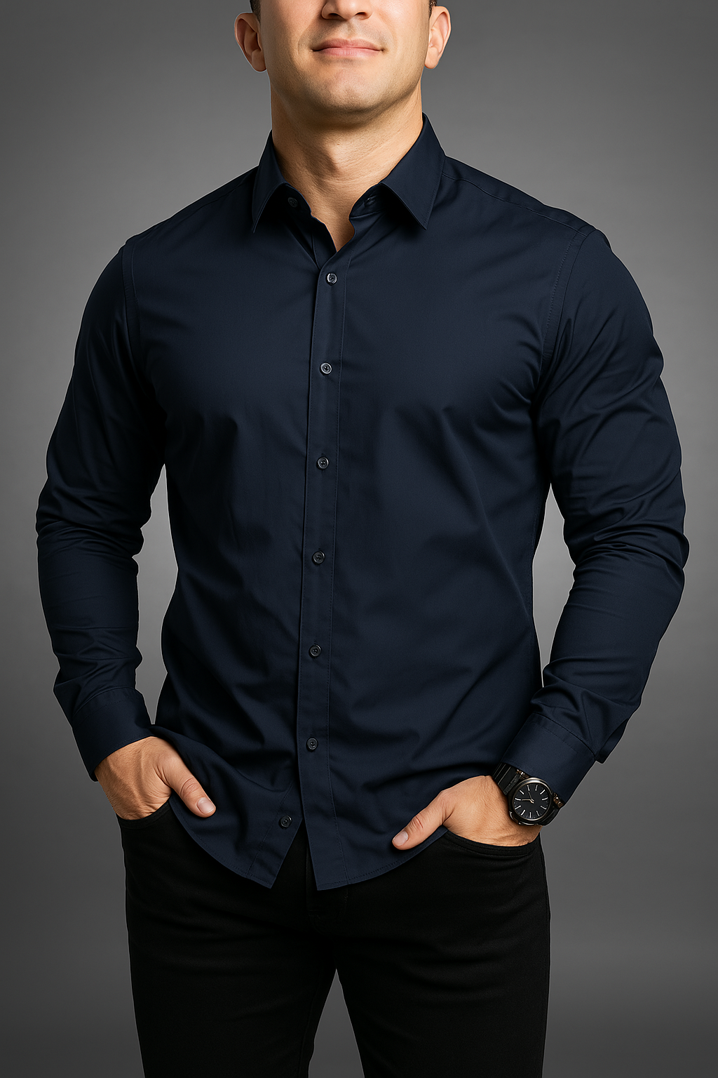 Camisa Manga Larga Slim Fit Strech - Imagen 4