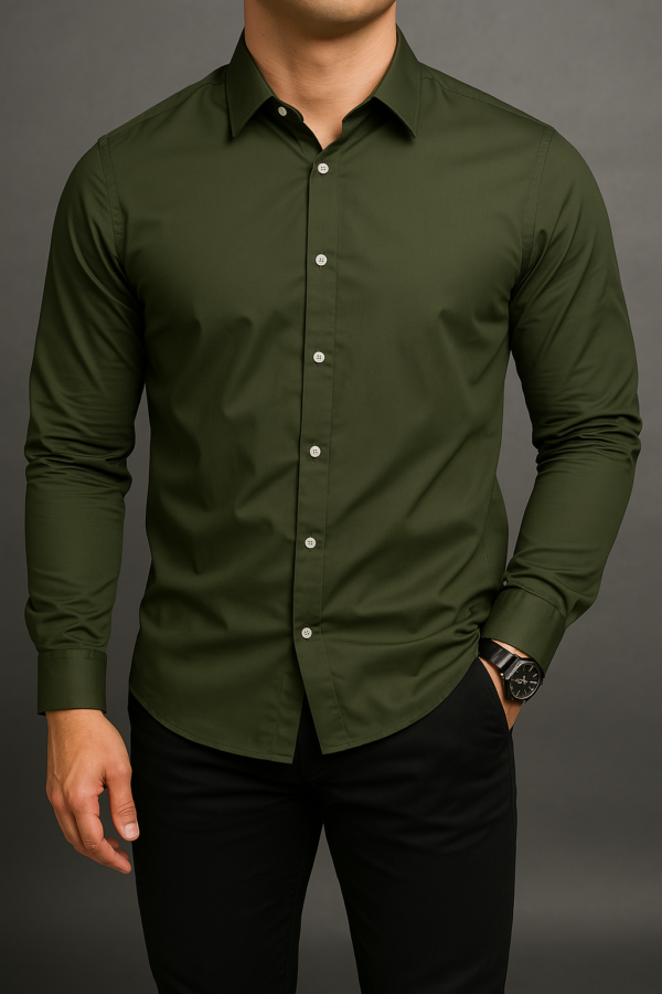 Camisa Manga Larga Slim Fit Strech