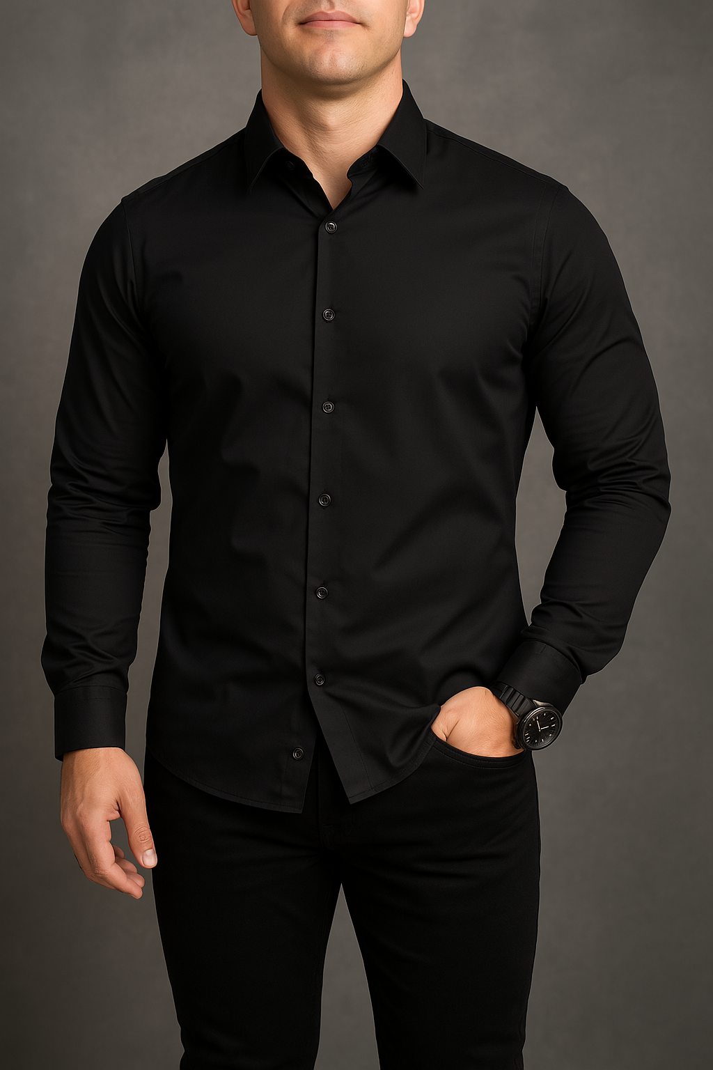 Camisa Manga Larga Slim Fit Strech - Imagen 3