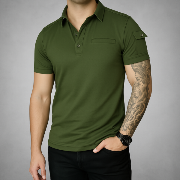 Camisa Polo c/Bolsa en Manga Slim Fit - Imagen 3