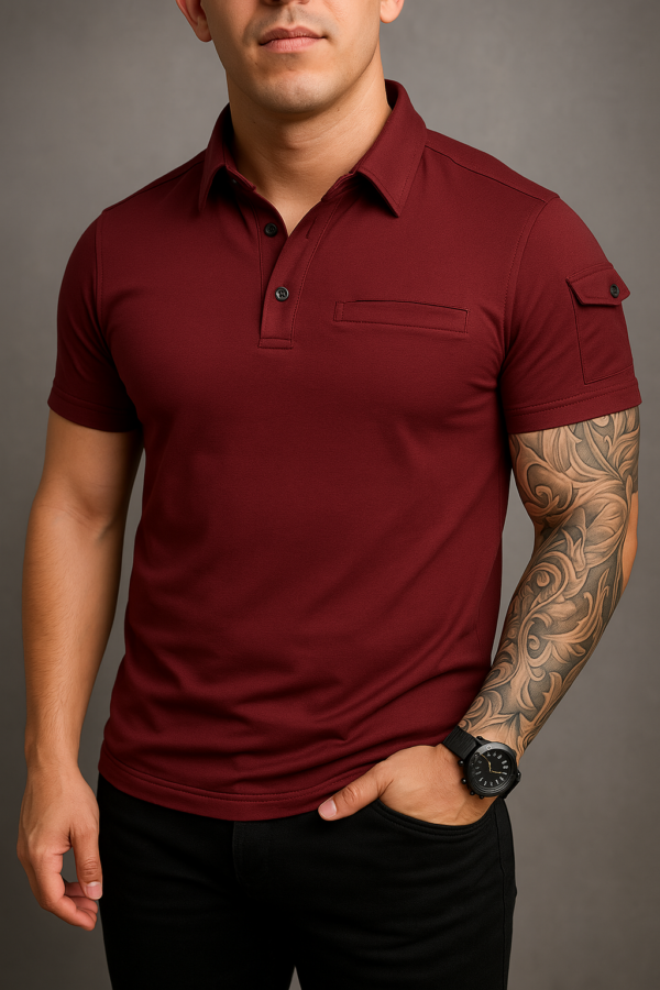 Camisa Polo c/Bolsa en Manga Slim Fit - Imagen 2