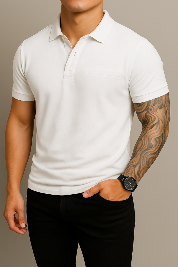 Camisa Polo c/Bolsa en Manga Slim Fit - Imagen 4